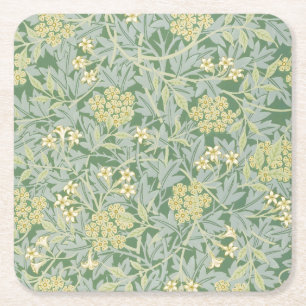 Morris Vine & Jasmine Garden Flower Classic Square Paper Coaster