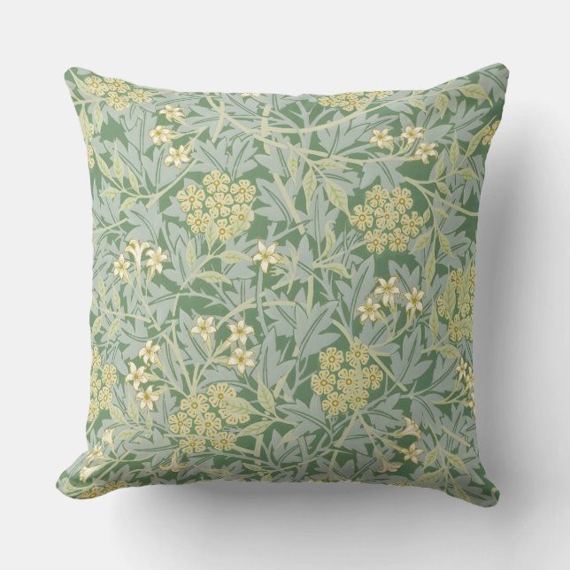 Morris Vine & Jasmine Garden Flower Classic Throw Pillow (Front)