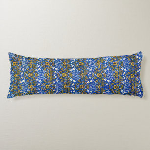 Morris Vintage 1882 Blue Background Flower Pattern Body Pillow