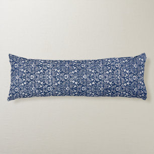 Morris Vintage 1882 Blue Background Flower Pattern Body Pillow