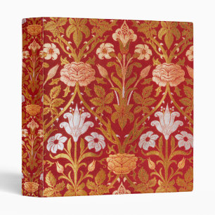 Morris - Vintage 1893 Rose & Lily Flower Pattern Binder