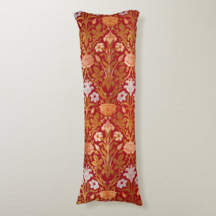 Morris - Vintage 1893 Rose & Lily Flower Pattern Body Pillow