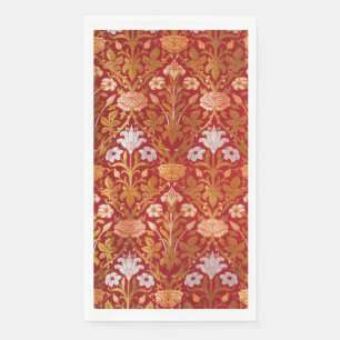 Morris - Vintage 1893 Rose & Lily Flower Pattern Napkin