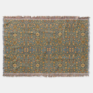 Morris  Vintage Holland Park carpet Floral Pattern Throw Blanket