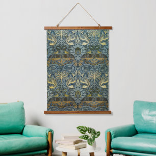 Morris - Vintage Peacock & Dragon Flower Pattern Hanging Tapestry