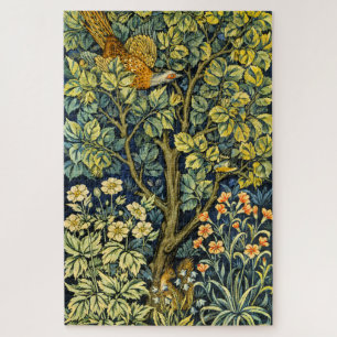 Morris Vintage Pheasant squirrel & Flower Pattern Jigsaw Puzzle