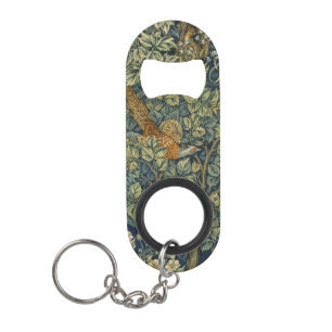 Morris Vintage Pheasant squirrel & Flower Pattern Keychain Bottle Opener