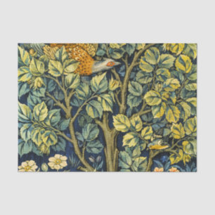 Morris Vintage Pheasant squirrel & Flower Pattern Tissue Paper