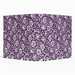 Morris Vintage Purple & White Floral Pattern Binder