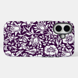 Morris Vintage Purple & White Floral Pattern iPhone 16 Case