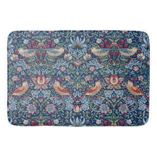 Morris - Vintage Strawberry Thief Floral Pattern Bath Mat