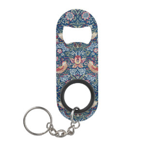 Morris - Vintage Strawberry Thief Floral Pattern Keychain Bottle Opener