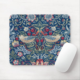 Morris - Vintage Strawberry Thief Floral Pattern Mouse Pad