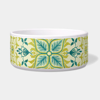 Morris Yellow Turquoise Vine & Flower Pattern