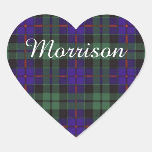 Morrison clan Plaid Scottish tartan Heart Sticker
