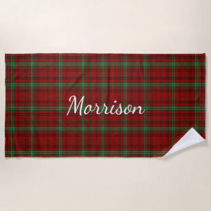 Morrison Clan Tartan Plaid Beach Towel