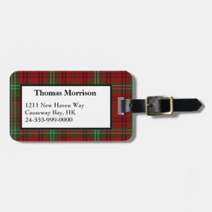 Morrison Clan Tartan Plaid Luggage Tag