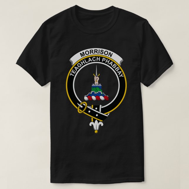 Morrison Crest Tartan Clan Scottish Clan T-Shirt (Design Front)