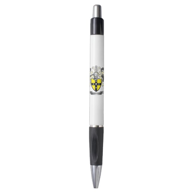 Morrison Family Crest Coat of Arms Pen (Front Vertical)