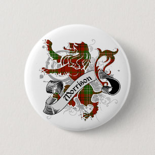 Morrison Tartan Lion 2 Inch Round Button