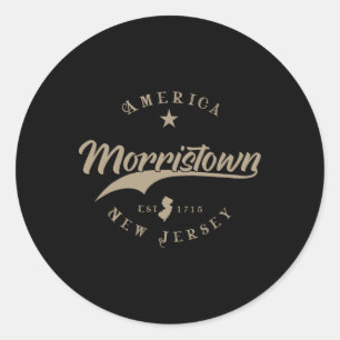 Morristown New Jersey  Classic Round Sticker