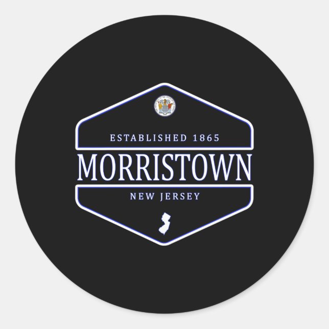 Morristown New Jersey Morristown Nj Classic Round Sticker (Front)