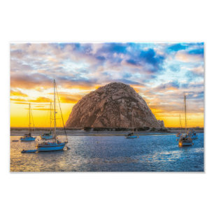 Morro Bay At Dusk Photo Print