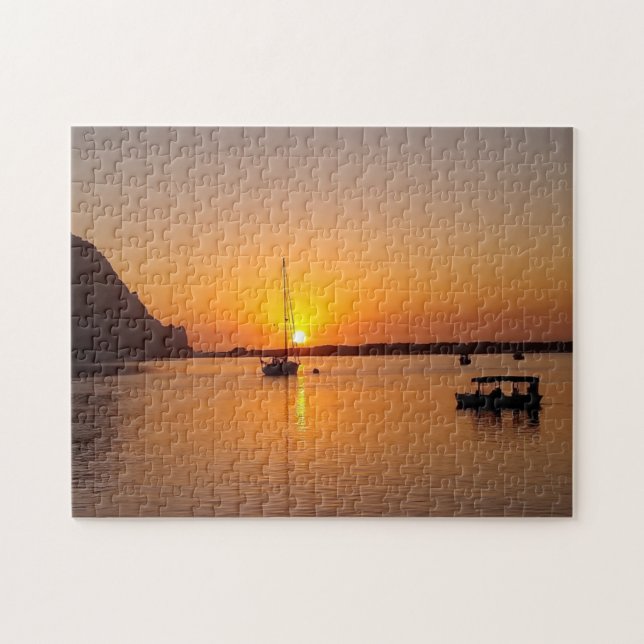 Morro Bay at Sunset Jigsaw Puzzle (Horizontal)