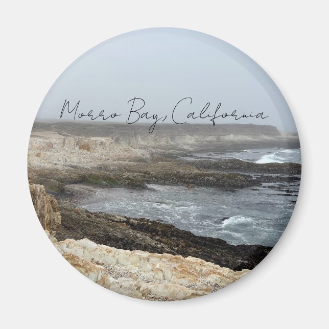 Morro Bay California Coastal Photography Magnet (Front)