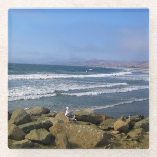 Morro Bay, California Glass Coaster