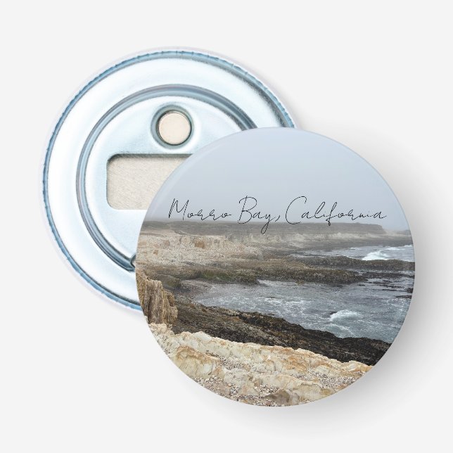 Morro Bay California Ocean Photography Bottle Opener (Front)