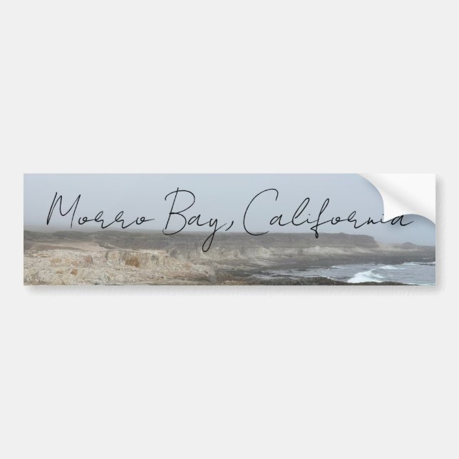 Morro Bay California Ocean Photography Bumper Sticker (Front)