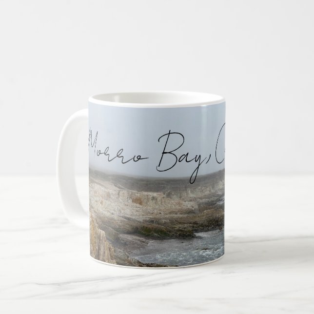 Morro Bay California Ocean Photography Coffee Mug (Front Left)