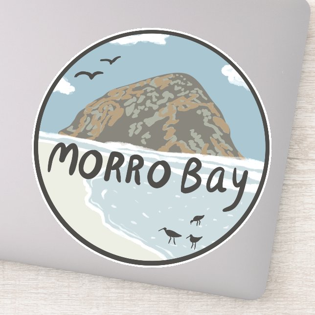 Morro Bay Central California Beach SLO Rock (Detail)