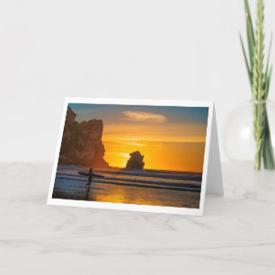 Morro Bay Surfing Greeting Card