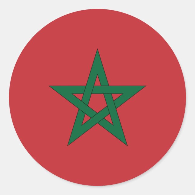 Morroco Flag Classic Round Sticker (Front)