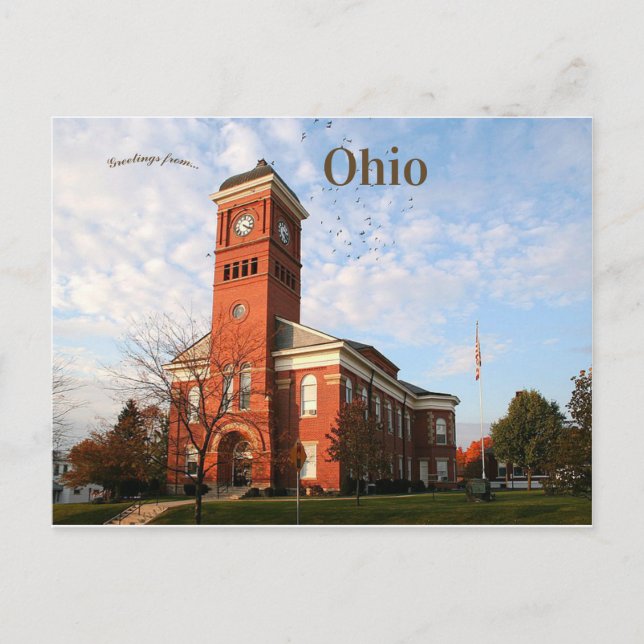 Morrow County Courthouse Ohio Postcard (Front)