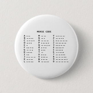 Morse Code 2 Inch Round Button