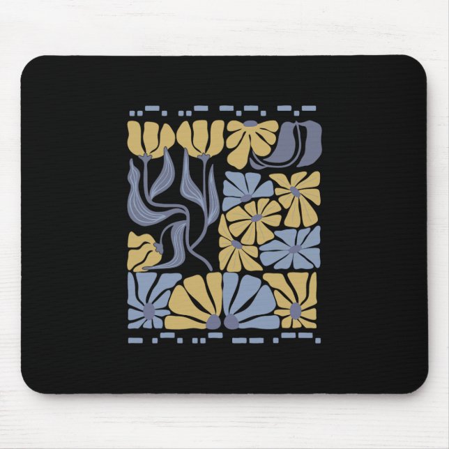 Morse Code 8647 Subtle Anti Trump 86 47 Floral Boh Mouse Pad (Front)
