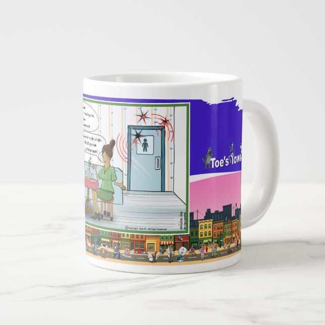 Morse Code | Absurd Wordplay Humor Large Coffee Mug (Front Right)