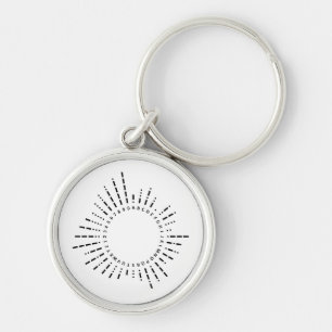 Morse Code Alphabet in Circle Keychain