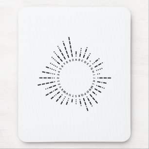 Morse Code Alphabet Mouse Pad