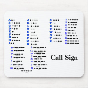 Morse Code Alphabet Numbers Punctuation Mouse Pad