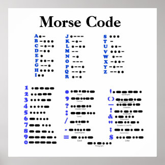 Morse Code Posters | Zazzle Canada