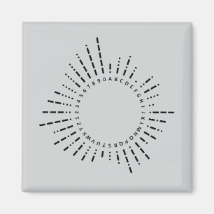 Morse Code Alphabet – Steel Grey Design Magnet