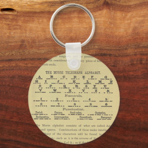 Morse Code Alphabet Telegraph Keychain