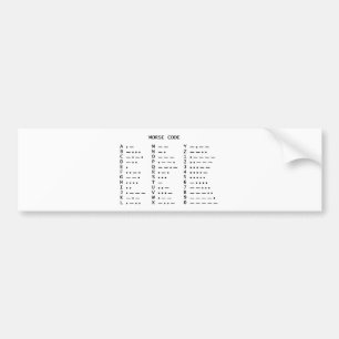 Morse Code Bumper Sticker