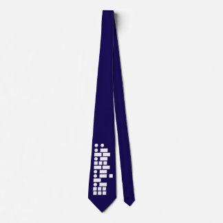 Morse Code "I Am a Smartass" Funny Cool Blue Tie