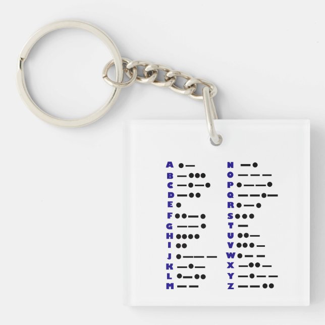 Morse Code Key-Chain  2-Sided Keychain (Front)