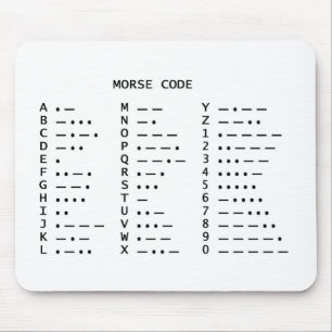 MORSE CODE MOUSE PAD